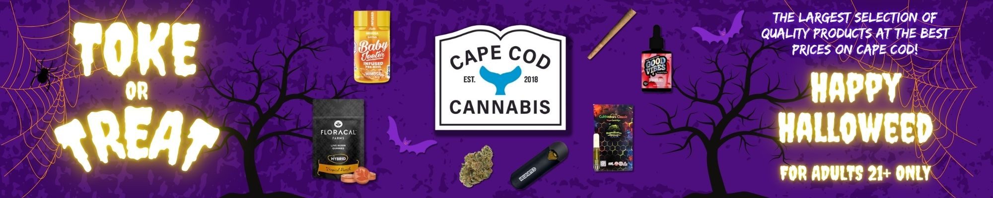 Happy Halloweed: Toke or Treat at Cape Cod Cannabis in Wellfleet.